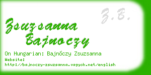 zsuzsanna bajnoczy business card